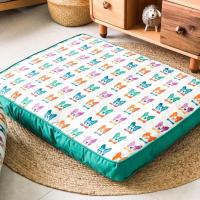 90*70厘米可拆洗垫子(40斤内) 棉布狗窝可爱法斗图案垫子宠物沙发狗垫透气舒适狗床柯基泰迪睡垫