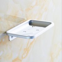 T肥皂盒（打孔） 免打孔肥皂盒沥水太空铝卫生间浴室香皂盒香皂架皂网篮肥皂架置物