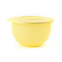 单个奶黄色 特百惠 2.5L奇妙中圆碗冰箱冷藏密封收纳保鲜盒塑料凉拌沙拉圆碗