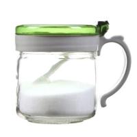 绿色 厨房调料盒盐罐调料罐子玻璃调料瓶组合套装家用调味罐带勺收纳瓶