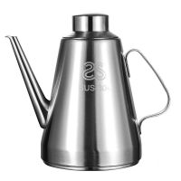 小号500毫升绅士壶 304不锈钢油壶家用防漏油壶厨房过滤油罐大容量装酱醋油瓶储油罐