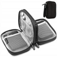 黑色 便携收纳移动硬盘包USB数据线袋 2.5英寸硬盘保护套充电宝包防水