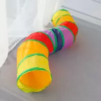 彩虹隧道 彩虹拼接猫隧道滚地龙猫咪玩具自嗨解闷钻洞迷宫钻洞通道猫洞用品
