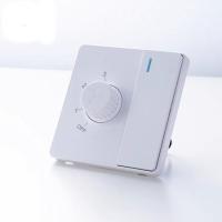 86型面板 墙壁风扇电扇调速开关插座面板吊扇灯壁控调速器带灯一开单控调速