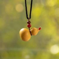 [黑绳]压腰经典款 创意天然葫芦汽车挂件车载吊坠平安符男女车内后视镜挂饰品送礼物