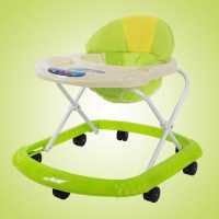 圆形底盘-果绿-基础款 宝宝学步车防侧翻婴儿童男女孩多功能助步车可坐6/7-18个月脚步车