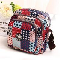 黄色款7波点方格 牛津布包中老年女包休闲小包包女士斜跨包潮帆布女包简约布包