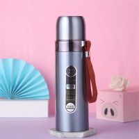 铠甲500毫升蓝色 冬季大容量保温杯铠甲子弹头杯手提杯