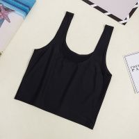 1件黑色 M(建议80-120斤) 冰丝透气防走光薄款抹胸吊带小背心夏女学生内衣打底裹胸无痕内搭