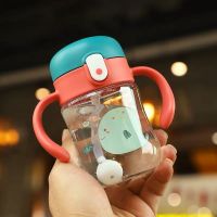 小萌宠红色210ml 关注店铺送同款背带 婴儿学饮杯宝宝吸管杯防呛儿童水杯喝奶粉杯两用幼儿园喝水杯塑料