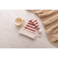 红色条纹 大朋友小朋友都可以哦 均码(弹性超好) 日系原单圣诞帽可爱礼物儿童帽子亲子成人珊瑚绒睡帽保暖毛绒帽子