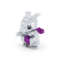 超梦 nanoblock颗粒积木皮卡丘宝可梦卡比兽神奇宝贝 拼装模型礼物玩具