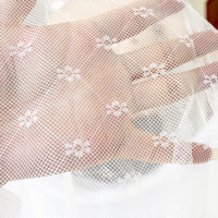 白色小梅加密0.9宽1.9长1.5高 可穿杆绑绳无支架 其它 家用蚊帐单门传统老式床穿杆梅花加厚加密方顶防尘顶1.2米1