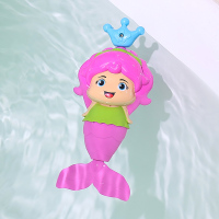 洗澡游泳的美人鱼玫红色 宝宝洗澡玩具婴儿戏水游泳儿童花洒女孩2婴幼儿1一至二男孩小鱼岁