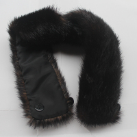 咸菜色 5粒扣 黑色通用 毛呢保暖立领毛领子呢子通用男士咸菜色棉衣羽绒服仿真貂毛假领子