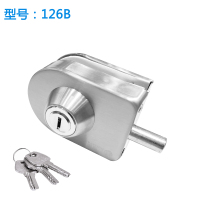 椭圆单门单开(12mm) 免打孔15mm推拉门办公室商铺浴室不锈钢钢化玻璃门锁无框单双开门