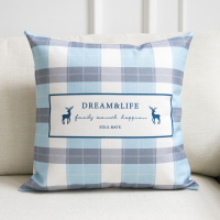 森林游鹿 45*45cm[枕套不含芯] 北欧风客厅沙发抱枕靠垫靠背办公室汽车护腰棉麻靠枕套正方形枕头