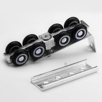 ,老式地移门吊轮下阳台滑轮套装上轨道吊滑门厨柜衣柜浴室上推拉