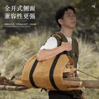 户外柴火包野营垂钓露营大容量便携式木柴收纳袋帆布手提袋杂物袋