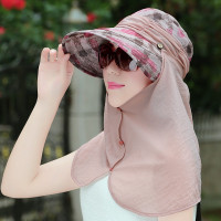 玫瑰棕色 成人均码\配送防风绳 帽子女夏天中年青年遮阳帽户外骑车防晒帽遮脸面纱防紫外线太阳帽