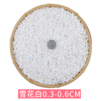 雪花白0.3-0.6cm(5斤) 鹅卵石雨花石原石天然花盆栽鱼缸装饰鹅软石子庭院铺路五彩小石头
