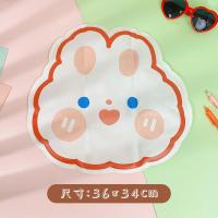 白色腮红兔 卡通异形冰垫创意可爱夏季小熊小女孩汽车坐垫少女心学生散热冰垫