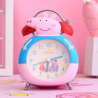 蓝色 送电池 创意闹钟静音女生宿舍可爱卧室床头钟夜光卡通儿童学生专用小闹铃