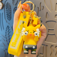 皮卡丘-黄色 创意个性皮卡丘钥匙扣女精致可爱书包挂件小饰品男士高档车钥匙链