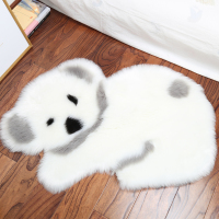 考拉 约60*92cm 儿童房卡通地毯可爱毛绒地垫小地毯仿羊毛床边卧室装饰动物造型毯