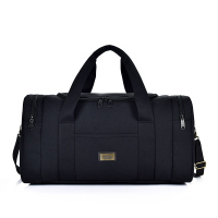 黑色 大 帆布旅行包男手提包大容量行李包长途旅行出差包单肩收纳待产大包