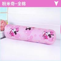 杏色 粉米奇-全棉 直径9长40cm外套(无内芯) 圆柱抱枕亚麻长条枕办公室午睡枕床头靠枕沙发靠垫糖果枕头护颈枕