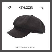 黑色 常规码-男女可带(56-59CM) 帽子男韩版潮牌贝雷帽秋冬ins百搭时尚八角帽英伦报童帽大脸显瘦