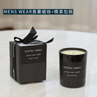 香薰杯[黑色款] MENS WEAR香味 香薰蜡烛浪漫情调玻璃杯客厅卧室香烛摆件家用香氛持久室内装饰品
