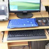 米白色 中号-深色水珠 水枕头 冰枕 海绵棉冰枕头 夏季天 降温充气充火儿童卡通 凉枕头