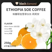 浅中烘焙 黑钻 精品单品咖啡豆 埃塞俄比亚 耶加雪菲水洗 SOE-莉莉安 250g