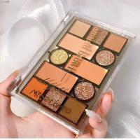 可可眼影盘 化妆工具可可樱桃大地色系粉色学生12色眼影盘防水不脱妆高颜