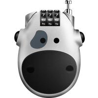 小白牛 电动车摩托车头盔锁便携式自行车单车钢丝密码锁可拉伸防盗锁