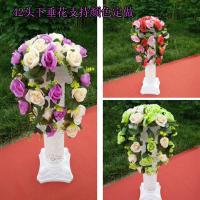 单路引花颜色备注 婚庆路引花镂空罗马柱路引花门开业活动T台路引塑料花柱婚庆道具