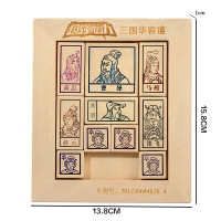 三国华容道(2971松木)带说明 儿童三国华容道益智力通关玩具木制智力魔板解题滑块游戏6岁以上