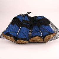 红色 XXS 宠物狗鞋子小型犬狗狗鞋泰迪鞋一套4只小狗鞋不掉 宠物狗棉鞋秋冬