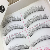 台湾手工假睫毛女216短217自然长款浓密棉线梗素颜裸妆仿真送胶水