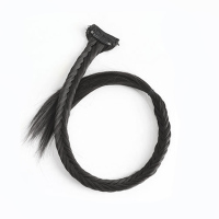 自然黑 细款 假发辫子发箍鱼骨辫女麻花长辫子刘海编织麻花辫子假发辫韩版发饰