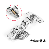 304不锈钢加厚固装式 大弯=无盖 衣柜门弹簧缓冲大中铰链飞机直弯合页304静音铰链不锈钢阻尼橱柜