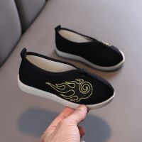 祥536黑色 25码/内长14.7cm 老北京儿童男童手工布鞋民族风中国风绣花鞋学生古装汉服表演出鞋