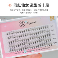 混合装芭比夹心仙子毛假睫毛女 单簇超自然仿真仙女眼睫毛嫁接C翘