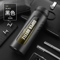 便携防摔塑包杯-黑色800ml 超大容量玻璃杯1000ml防摔便携带盖滤网泡茶杯子男水杯2L茶水分离