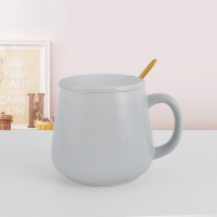 单杯一带盖勺*1(含盖勺) 马克杯带盖勺水杯男大容量高颜值杯子女可爱少女家用套装陶瓷杯