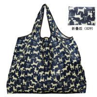 深灰色 029 横向大号 便携可折叠超市购物袋大容量包防水布袋买菜袋子手提袋大号环保袋