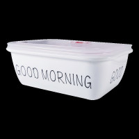 吸气盖单格早上好 单格陶瓷饭盒水果盒带盖保鲜盒微波炉加热长方形密封碗上班族饭碗