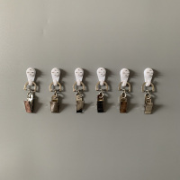 无痕钉+金属夹(6对) 拍照背景布安装工具小铁锤无痕钉挂钩粘钩罗马杆轨道金属窗帘夹子